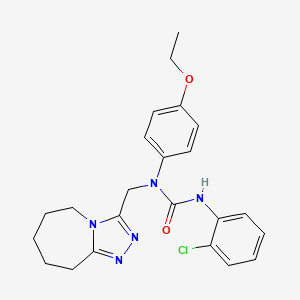 3-(2-chlorophenyl)-1-(4-ethoxyphenyl)-1-(6,7,8,9-tetrahydro-5H-[1,2,4]triazolo[4,3-a]azepin-3-ylmethyl)urea