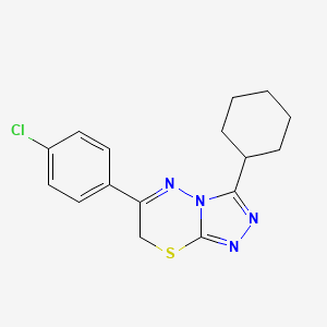 6-(4-chlorophenyl)-3-cyclohexyl-7H-[1,2,4]triazolo[3,4-b][1,3,4]thiadiazine