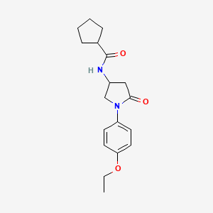 N-(1-(4-ethoxyphenyl)-5-oxopyrrolidin-3-yl)cyclopentanecarboxamide