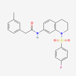 N-[1-(4-fluorobenzenesulfonyl)-1,2,3,4-tetrahydroquinolin-7-yl]-2-(3-methylphenyl)acetamide