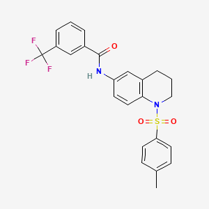 N-[1-(4-methylbenzenesulfonyl)-1,2,3,4-tetrahydroquinolin-6-yl]-3-(trifluoromethyl)benzamide