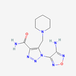 molecular formula C11H16N8O2 B11262328 1-(4-amino-1,2,5-oxadiazol-3-yl)-5-(piperidin-1-ylmethyl)-1H-1,2,3-triazole-4-carboxamide CAS No. 296792-97-7