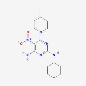 N~2~-cyclohexyl-6-(4-methylpiperidin-1-yl)-5-nitropyrimidine-2,4-diamine