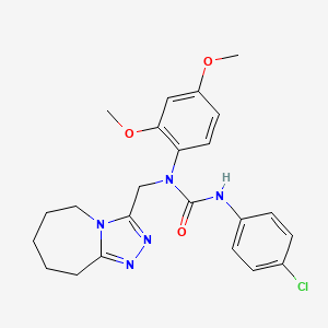 3-(4-chlorophenyl)-1-(2,4-dimethoxyphenyl)-1-(6,7,8,9-tetrahydro-5H-[1,2,4]triazolo[4,3-a]azepin-3-ylmethyl)urea