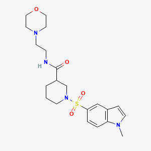 1-[(1-Methyl-1H-indol-5-YL)sulfonyl]-N-[2-(morpholin-4-YL)ethyl]piperidine-3-carboxamide