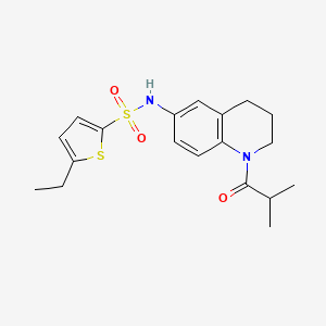 5-ethyl-N-(1-isobutyryl-1,2,3,4-tetrahydroquinolin-6-yl)thiophene-2-sulfonamide