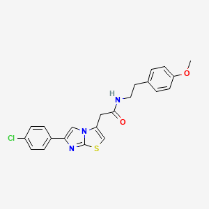 2-[6-(4-chlorophenyl)imidazo[2,1-b][1,3]thiazol-3-yl]-N-[2-(4-methoxyphenyl)ethyl]acetamide