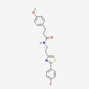 N-(2-(2-(4-fluorophenyl)thiazol-4-yl)ethyl)-3-(4-methoxyphenyl)propanamide