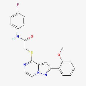 N-(4-fluorophenyl)-2-{[2-(2-methoxyphenyl)pyrazolo[1,5-a]pyrazin-4-yl]sulfanyl}acetamide