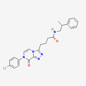 4-(7-(4-chlorophenyl)-8-oxo-7,8-dihydro-[1,2,4]triazolo[4,3-a]pyrazin-3-yl)-N-(2-phenylpropyl)butanamide