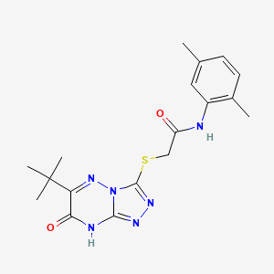 2-[(6-tert-butyl-7-hydroxy[1,2,4]triazolo[4,3-b][1,2,4]triazin-3-yl)sulfanyl]-N-(2,5-dimethylphenyl)acetamide