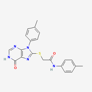 N-(4-methylphenyl)-2-{[9-(4-methylphenyl)-6-oxo-6,9-dihydro-1H-purin-8-yl]sulfanyl}acetamide