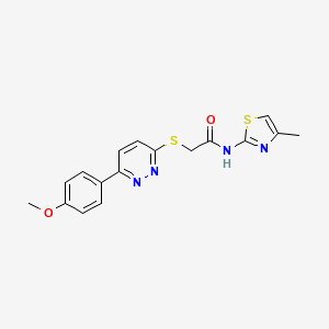 2-((6-(4-methoxyphenyl)pyridazin-3-yl)thio)-N-(4-methylthiazol-2-yl)acetamide