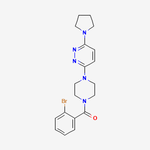 molecular formula C19H22BrN5O B11262589 3-[4-(2-Bromobenzoyl)piperazin-1-YL]-6-(pyrrolidin-1-YL)pyridazine 