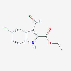 molecular formula C12H10ClNO3 B112626 5-氯-3-甲酰基-1H-吲哚-2-甲酸乙酯 CAS No. 43142-76-3