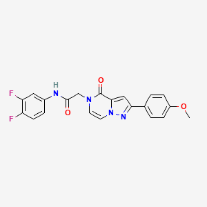 molecular formula C21H16F2N4O3 B11262633 N-(3,4-difluorophenyl)-2-[2-(4-methoxyphenyl)-4-oxopyrazolo[1,5-a]pyrazin-5(4H)-yl]acetamide 