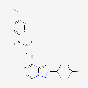 N-(4-ethylphenyl)-2-{[2-(4-fluorophenyl)pyrazolo[1,5-a]pyrazin-4-yl]sulfanyl}acetamide