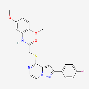 N-(2,5-dimethoxyphenyl)-2-{[2-(4-fluorophenyl)pyrazolo[1,5-a]pyrazin-4-yl]sulfanyl}acetamide