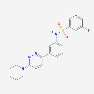 3-fluoro-N-(3-(6-(piperidin-1-yl)pyridazin-3-yl)phenyl)benzenesulfonamide