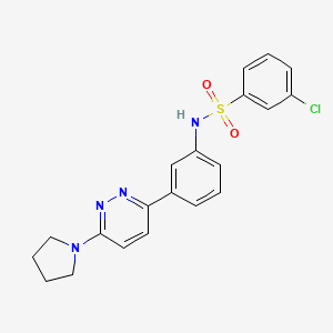 3-chloro-N-(3-(6-(pyrrolidin-1-yl)pyridazin-3-yl)phenyl)benzenesulfonamide