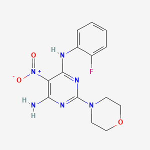 N-(2-fluorophenyl)-2-(morpholin-4-yl)-5-nitropyrimidine-4,6-diamine