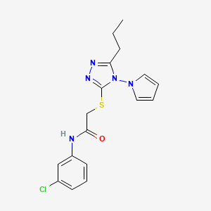 N-(3-chlorophenyl)-2-{[5-propyl-4-(1H-pyrrol-1-yl)-4H-1,2,4-triazol-3-yl]sulfanyl}acetamide