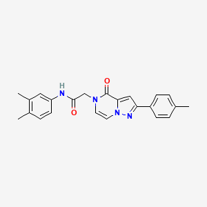 N-(3,4-dimethylphenyl)-2-[2-(4-methylphenyl)-4-oxopyrazolo[1,5-a]pyrazin-5(4H)-yl]acetamide