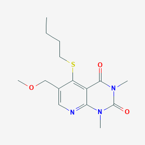 molecular formula C15H21N3O3S B11262702 5-(butylthio)-6-(methoxymethyl)-1,3-dimethylpyrido[2,3-d]pyrimidine-2,4(1H,3H)-dione 