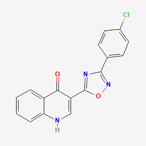 molecular formula C17H10ClN3O2 B11262732 3-(3-(4-chlorophenyl)-1,2,4-oxadiazol-5-yl)quinolin-4(1H)-one 