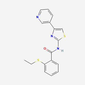 2-(ethylthio)-N-(4-(pyridin-3-yl)thiazol-2-yl)benzamide