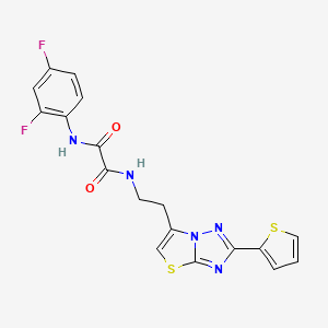 N1-(2,4-difluorophenyl)-N2-(2-(2-(thiophen-2-yl)thiazolo[3,2-b][1,2,4]triazol-6-yl)ethyl)oxalamide