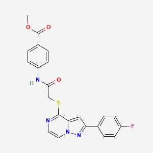 Methyl 4-[({[2-(4-fluorophenyl)pyrazolo[1,5-a]pyrazin-4-yl]sulfanyl}acetyl)amino]benzoate