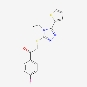 2-{[4-ethyl-5-(thiophen-2-yl)-4H-1,2,4-triazol-3-yl]sulfanyl}-1-(4-fluorophenyl)ethanone