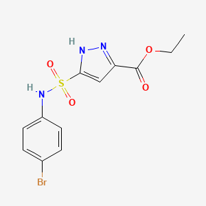 ethyl 3-[(4-bromophenyl)sulfamoyl]-1H-pyrazole-5-carboxylate