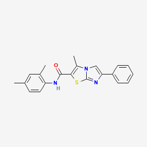 molecular formula C21H19N3OS B11262803 N-(2,4-dimethylphenyl)-3-methyl-6-phenylimidazo[2,1-b]thiazole-2-carboxamide 