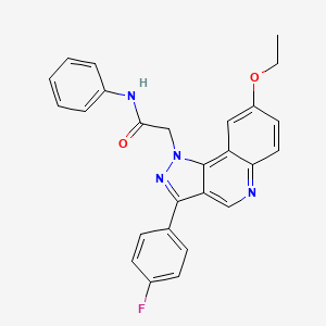 2-[8-ethoxy-3-(4-fluorophenyl)-1H-pyrazolo[4,3-c]quinolin-1-yl]-N-phenylacetamide