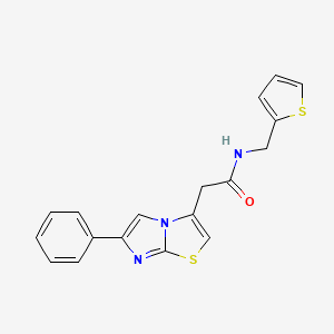 2-(6-phenylimidazo[2,1-b]thiazol-3-yl)-N-(thiophen-2-ylmethyl)acetamide