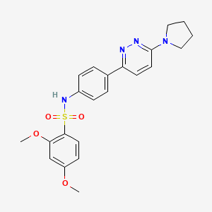 2,4-dimethoxy-N-(4-(6-(pyrrolidin-1-yl)pyridazin-3-yl)phenyl)benzenesulfonamide