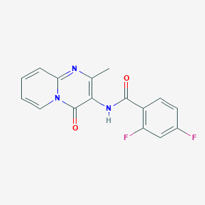 molecular formula C16H11F2N3O2 B11262901 2,4-Difluoro-N-{2-methyl-4-oxo-4H-pyrido[1,2-A]pyrimidin-3-YL}benzamide 