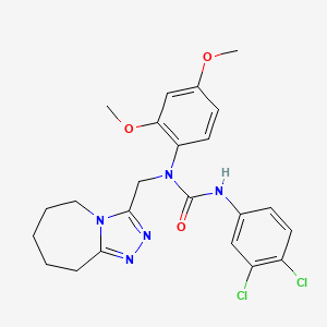 1-(3,4-Dichlorophenyl)-3-(2,4-dimethoxyphenyl)-3-({5H,6H,7H,8H,9H-[1,2,4]triazolo[4,3-A]azepin-3-YL}methyl)urea