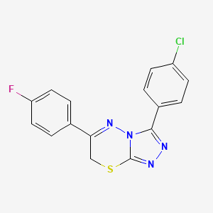 3-(4-chlorophenyl)-6-(4-fluorophenyl)-7H-[1,2,4]triazolo[3,4-b][1,3,4]thiadiazine