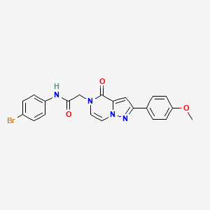 molecular formula C21H17BrN4O3 B11262983 N-(4-bromophenyl)-2-[2-(4-methoxyphenyl)-4-oxopyrazolo[1,5-a]pyrazin-5(4H)-yl]acetamide CAS No. 942035-02-1