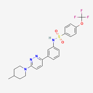 N-(3-(6-(4-methylpiperidin-1-yl)pyridazin-3-yl)phenyl)-4-(trifluoromethoxy)benzenesulfonamide