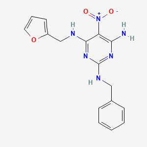 N~2~-benzyl-N~4~-(furan-2-ylmethyl)-5-nitropyrimidine-2,4,6-triamine