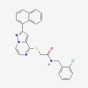 N-(2-chlorobenzyl)-2-{[2-(naphthalen-1-yl)pyrazolo[1,5-a]pyrazin-4-yl]sulfanyl}acetamide