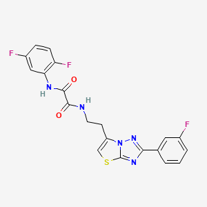 molecular formula C20H14F3N5O2S B11263016 N1-(2,5-difluorophenyl)-N2-(2-(2-(3-fluorophenyl)thiazolo[3,2-b][1,2,4]triazol-6-yl)ethyl)oxalamide 