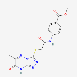 Methyl 4-({[(7-hydroxy-6-methyl[1,2,4]triazolo[4,3-b][1,2,4]triazin-3-yl)sulfanyl]acetyl}amino)benzoate