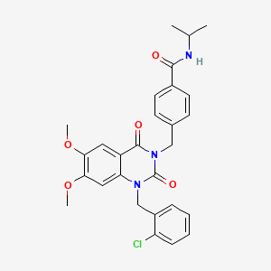 4-((1-(2-chlorobenzyl)-6,7-dimethoxy-2,4-dioxo-1,2-dihydroquinazolin-3(4H)-yl)methyl)-N-isopropylbenzamide