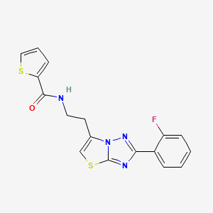 N-(2-(2-(2-fluorophenyl)thiazolo[3,2-b][1,2,4]triazol-6-yl)ethyl)thiophene-2-carboxamide