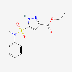 ethyl 3-[methyl(phenyl)sulfamoyl]-1H-pyrazole-5-carboxylate